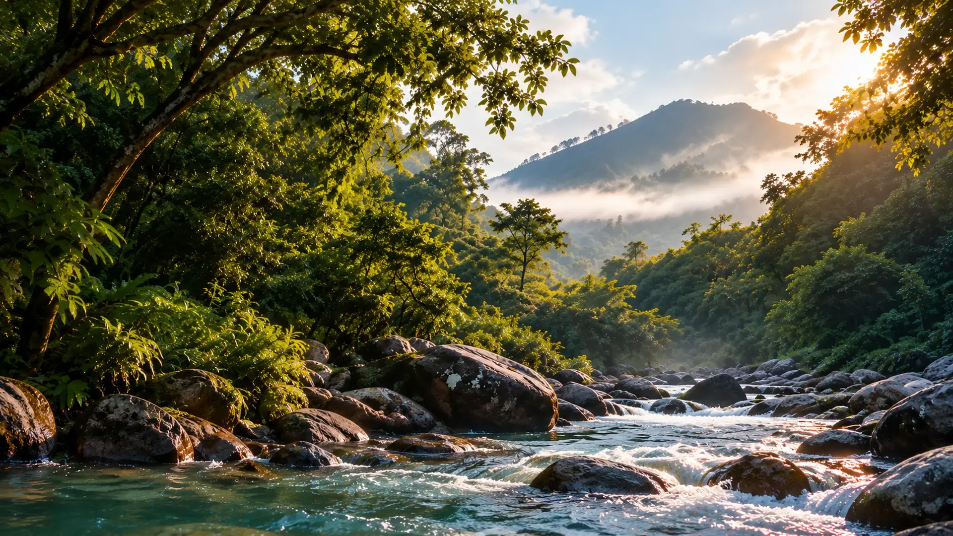 Forest and river at The Forestry