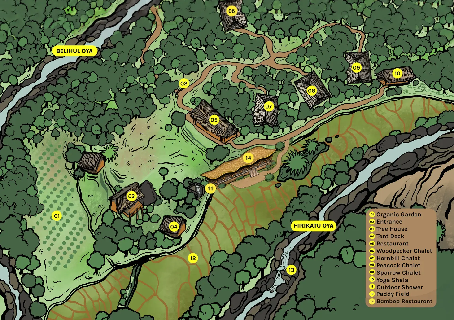 Illustrated map of The Forestry grounds