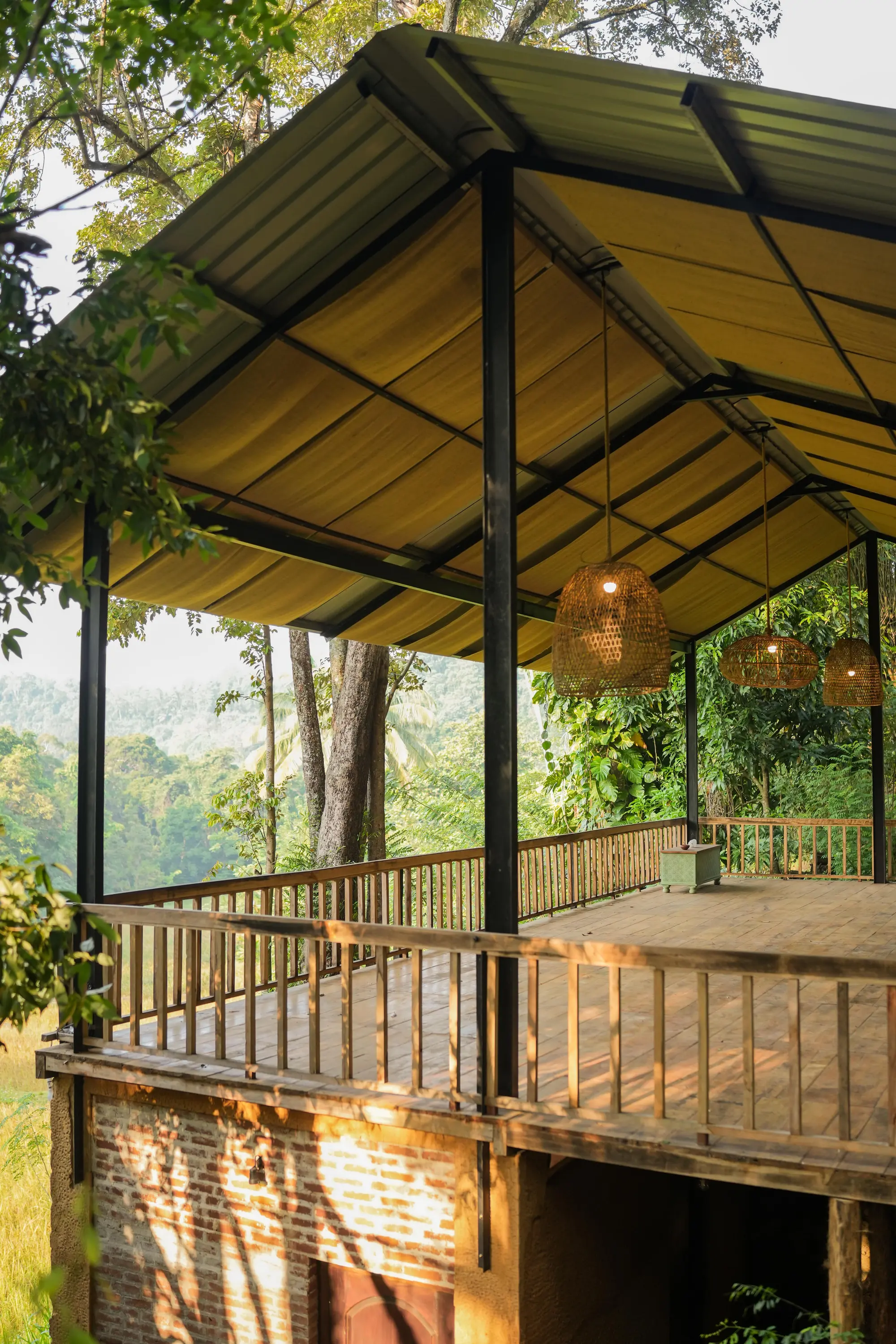 The yoga shala among the trees