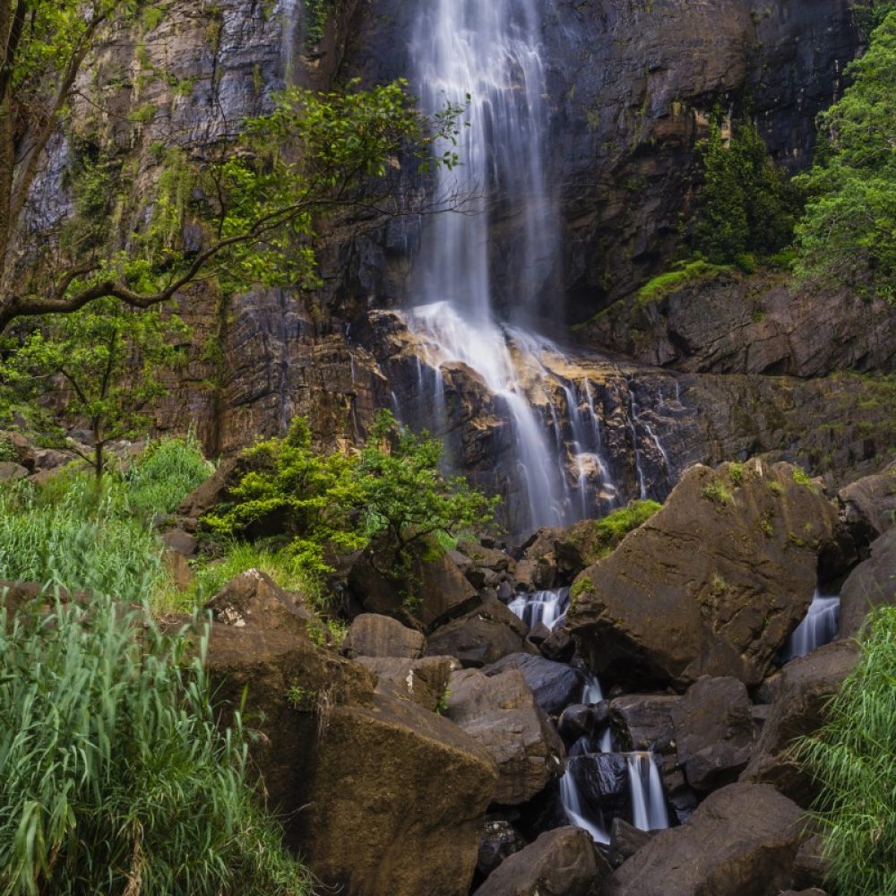 Haputale, Bambarakanda Falls, Sri Lanka Hill Country, Nuwara Eliya District, Central Highlands, Asia